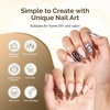 image:imageMelodySusie 8ML Bronze Gold Gel Liner Nail Art Polish Mirror Chrome 3D Effectfor Line and Patterns of PaintingFrench Nail TipsDIY Manicure Pedicure for Home DIY Salon UseSilver and Bronze Gold