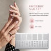 image:imageMelodySusie 8ML Bronze Gold Gel Liner Nail Art Polish Mirror Chrome 3D Effectfor Line and Patterns of PaintingFrench Nail TipsDIY Manicure Pedicure for Home DIY Salon Use5PCS Stamping Plates Silver