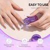 image:imageMelodySusie 8ML Bronze Gold Gel Liner Nail Art Polish Mirror Chrome 3D Effectfor Line and Patterns of PaintingFrench Nail TipsDIY Manicure Pedicure for Home DIY Salon UsePurple