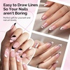 image:imageMelodySusie 8ML Bronze Gold Gel Liner Nail Art Polish Mirror Chrome 3D Effectfor Line and Patterns of PaintingFrench Nail TipsDIY Manicure Pedicure for Home DIY Salon UseWhite and Black