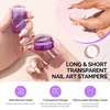 image:imageMelodySusie 8ML Bronze Gold Gel Liner Nail Art Polish Mirror Chrome 3D Effectfor Line and Patterns of PaintingFrench Nail TipsDIY Manicure Pedicure for Home DIY Salon UsePurple