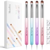 image:imageMelodySusie GelCarousel for Nail Polish Bottle Holder and 4Pcs Nail File Kit with 4Pcs DualEnded French Nail Brush and 5 in 1 Nail Drill Bits