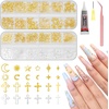 image:imageMelodySusie GelCarousel for Nail Polish Bottle Holder and Handheld Cordless UV Nail Lamp and 3Pcs Nail Brush Set and 3D Nail Charms