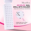 image:imageMelodySusie Nail Drill Bits Holder 48 Holes Case with Professional 5 in 1 Nail Drill Bit