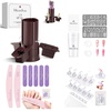 image:imageMelodySusie GelCarousel for Nail Polish Bottle Holder and 3Pcs Nail Stand for Press Ons and Nail Stamper Kit and 7Pcs Nail File Kit
