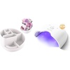 image:imageMelodySusie Small Cordless UV Nail Lamp PART06G and Nail Art Tools Storage Box with 18 Holes amp 7 Compartments