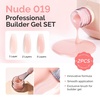 image:imageMelodySusie 2PCS 15ML Nude Builder Nail Base Gel for Nails ThickeningSoak Off UV Extension GelRhinestone Glue in a Bottle for Nail Art Design Gift for Women DIY Manicure at Home 019  20192