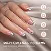 image:imageMelodySusie 2PCS 15ML Nude Builder Nail Base Gel for Nails ThickeningSoak Off UV Extension GelRhinestone Glue in a Bottle for Nail Art Design Gift for Women DIY Manicure at Home 019  2215ML Clear Builder Gel