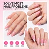image:imageMelodySusie 2PCS 15ML Nude Builder Nail Base Gel for Nails ThickeningSoak Off UV Extension GelRhinestone Glue in a Bottle for Nail Art Design Gift for Women DIY Manicure at Home 019  2Blush Pink Builder Gel Set
