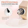 image:imageMelodySusie 2PCS 15ML Nude Builder Nail Base Gel for Nails ThickeningSoak Off UV Extension GelRhinestone Glue in a Bottle for Nail Art Design Gift for Women DIY Manicure at Home 019  2215ML Clear Builder Gel