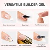 image:imageMelodySusie 2PCS 15ML Nude Builder Nail Base Gel for Nails ThickeningSoak Off UV Extension GelRhinestone Glue in a Bottle for Nail Art Design Gift for Women DIY Manicure at Home 019  2ClearWhite086