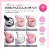 image:imageMelodySusie 2PCS 15ML Nude Builder Nail Base Gel for Nails ThickeningSoak Off UV Extension GelRhinestone Glue in a Bottle for Nail Art Design Gift for Women DIY Manicure at Home 019  2Elegant Nude Builder Gel Set