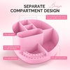 image:imageMelodySusie 50 Pcs Nail Drill Bits Small Sanding Bands with 31mm Mandrel Bit and Nail Art Tools Storage Box with Heart Shape Mini Nail Buffer Block