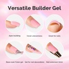 image:imageMelodySusie Milky White Builder Nail Base Gel for Nails Thickening Soak Off UV Extension Gel Rhinestone Nail Glue for Nail Art Design Salon DIY Manicure at Home Gift for Women001Rose Pink028