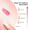 image:imageMelodySusie Milky White Builder Nail Base Gel for Nails Thickening Soak Off UV Extension Gel Rhinestone Nail Glue for Nail Art Design Salon DIY Manicure at Home Gift for Women001AClear Builder GelTopcoat