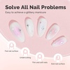 image:imageMelodySusie Milky White Builder Nail Base Gel for Nails Thickening Soak Off UV Extension Gel Rhinestone Nail Glue for Nail Art Design Salon DIY Manicure at Home Gift for Women001White001