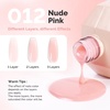 image:imageMelodySusie Milky White Builder Nail Base Gel for Nails Thickening Soak Off UV Extension Gel Rhinestone Nail Glue for Nail Art Design Salon DIY Manicure at Home Gift for Women001Pink012