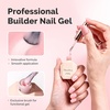 image:imageMelodySusie Milky White Builder Nail Base Gel for Nails Thickening Soak Off UV Extension Gel Rhinestone Nail Glue for Nail Art Design Salon DIY Manicure at Home Gift for Women001Pink Shimmer458
