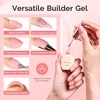 image:imageMelodySusie Milky White Builder Nail Base Gel for Nails Thickening Soak Off UV Extension Gel Rhinestone Nail Glue for Nail Art Design Salon DIY Manicure at Home Gift for Women001Gray Pink0272