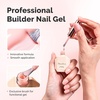 image:imageMelodySusie Milky White Builder Nail Base Gel for Nails Thickening Soak Off UV Extension Gel Rhinestone Nail Glue for Nail Art Design Salon DIY Manicure at Home Gift for Women001Pink012