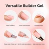 image:imageMelodySusie Milky White Builder Nail Base Gel for Nails Thickening Soak Off UV Extension Gel Rhinestone Nail Glue for Nail Art Design Salon DIY Manicure at Home Gift for Women001Nude Pink Glitter459