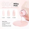 image:imageMelodySusie Milky White Builder Nail Base Gel for Nails Thickening Soak Off UV Extension Gel Rhinestone Nail Glue for Nail Art Design Salon DIY Manicure at Home Gift for Women001Milky Pink004