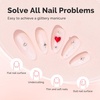 image:imageMelodySusie Milky White Builder Nail Base Gel for Nails Thickening Soak Off UV Extension Gel Rhinestone Nail Glue for Nail Art Design Salon DIY Manicure at Home Gift for Women001Milky Pink004