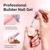 image:imageMelodySusie Milky White Builder Nail Base Gel for Nails Thickening Soak Off UV Extension Gel Rhinestone Nail Glue for Nail Art Design Salon DIY Manicure at Home Gift for Women001Gary Pink027