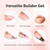 image:imageMelodySusie Milky White Builder Nail Base Gel for Nails Thickening Soak Off UV Extension Gel Rhinestone Nail Glue for Nail Art Design Salon DIY Manicure at Home Gift for Women001Pink012