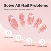 image:imageMelodySusie Milky White Builder Nail Base Gel for Nails Thickening Soak Off UV Extension Gel Rhinestone Nail Glue for Nail Art Design Salon DIY Manicure at Home Gift for Women001Gary Pink027