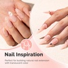 image:imageMelodySusie Milky White Builder Nail Base Gel for Nails Thickening Soak Off UV Extension Gel Rhinestone Nail Glue for Nail Art Design Salon DIY Manicure at Home Gift for Women00119