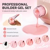 image:imageMelodySusie Milky White Builder Nail Base Gel for Nails Thickening Soak Off UV Extension Gel Rhinestone Nail Glue for Nail Art Design Salon DIY Manicure at Home Gift for Women001Versatile Pink Nude Builder Gel Set