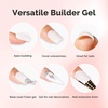 image:imageMelodySusie Milky White Builder Nail Base Gel for Nails Thickening Soak Off UV Extension Gel Rhinestone Nail Glue for Nail Art Design Salon DIY Manicure at Home Gift for Women001White001
