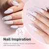 image:imageMelodySusie Milky White Builder Nail Base Gel for Nails Thickening Soak Off UV Extension Gel Rhinestone Nail Glue for Nail Art Design Salon DIY Manicure at Home Gift for Women001White001