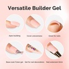 image:imageMelodySusie Milky White Builder Nail Base Gel for Nails Thickening Soak Off UV Extension Gel Rhinestone Nail Glue for Nail Art Design Salon DIY Manicure at Home Gift for Women00119