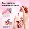 image:imageMelodySusie Milky White Builder Nail Base Gel for Nails Thickening Soak Off UV Extension Gel Rhinestone Nail Glue for Nail Art Design Salon DIY Manicure at Home Gift for Women001Rose Pink028