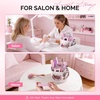 image:imageMelodySusie Nail Arm Rest and Nail Art Tools Storage Box with 18 Holes amp 7 Compartments