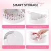 image:imageMelodySusie Nail Arm Rest and Nail Art Tools Storage Box with 18 Holes amp 7 Compartments