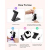 image:imageMelodySusie Nail Lamp Stand amp Holder for Flash Cure Handheld UV Light  HandsFree Rotation Stand for Painting Nails Rhinestones amp Gel FoldableBlack