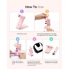 image:imageMelodySusie Nail Lamp Stand amp Holder for Flash Cure Handheld UV Light  HandsFree Rotation Stand for Painting Nails Rhinestones amp Gel FoldablePink