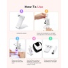 image:imageMelodySusie Nail Lamp Stand amp Holder for Flash Cure Handheld UV Light  HandsFree Rotation Stand for Painting Nails Rhinestones amp Gel FoldableWhite
