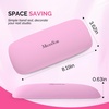 image:imageMelodySusie Portable Manicure Hand Rest Pink and Nail Art Tools Storage Box with 18 Holes amp 7 Compartments