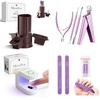 image:imageMelodySusie GelCarousel for Nail Polish Bottle Holder and PocketSized Cordless UV Nail Lamp and 4 in 1 Cuticle Trimmer Set and 2Pcs Nail File Kit