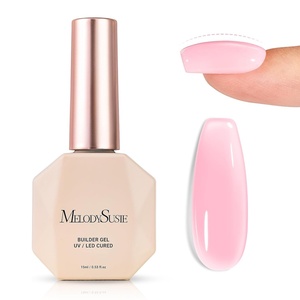 image:imageMelodySusie Milky White Builder Nail Base Gel for Nails Thickening Soak Off UV Extension Gel Rhinestone Nail Glue for Nail Art Design Salon DIY Manicure at Home Gift for Women001Milky Pink015