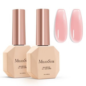 image:imageMelodySusie Milky White Builder Nail Base Gel for Nails Thickening Soak Off UV Extension Gel Rhinestone Nail Glue for Nail Art Design Salon DIY Manicure at Home Gift for Women001Gray Pink0272
