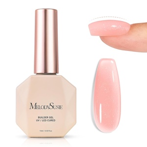 image:imageMelodySusie Milky White Builder Nail Base Gel for Nails Thickening Soak Off UV Extension Gel Rhinestone Nail Glue for Nail Art Design Salon DIY Manicure at Home Gift for Women001Nude Pink Glitter459