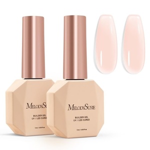 image:imageMelodySusie Milky White Builder Nail Base Gel for Nails Thickening Soak Off UV Extension Gel Rhinestone Nail Glue for Nail Art Design Salon DIY Manicure at Home Gift for Women001Nude 0182