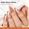 image:imageMelodySusie Jeweliver Cat Eye Gel Nail Polish 05 Fl Oz Brown Glitter Holographic Magnetic Nail Polish with Magnet UV Nail Polish for Nail Art Manicure Salon DIY at Home C68Gold Pink 1401