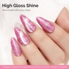 image:imageMelodySusie Jeweliver Cat Eye Gel Nail Polish 05 Fl Oz Brown Glitter Holographic Magnetic Nail Polish with Magnet UV Nail Polish for Nail Art Manicure Salon DIY at Home C68A1603 Pearl Bubblegum Pink