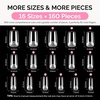 image:imageMelodySusie Medium Oval Round X Nail Tips  16 Sizes 160 Pcs PreShaped Soft Gel Half Matte Full Cover Clear Acrylic Press on Nails for DIY Extension amp Salon UseLongLasting ManicureMedium Square